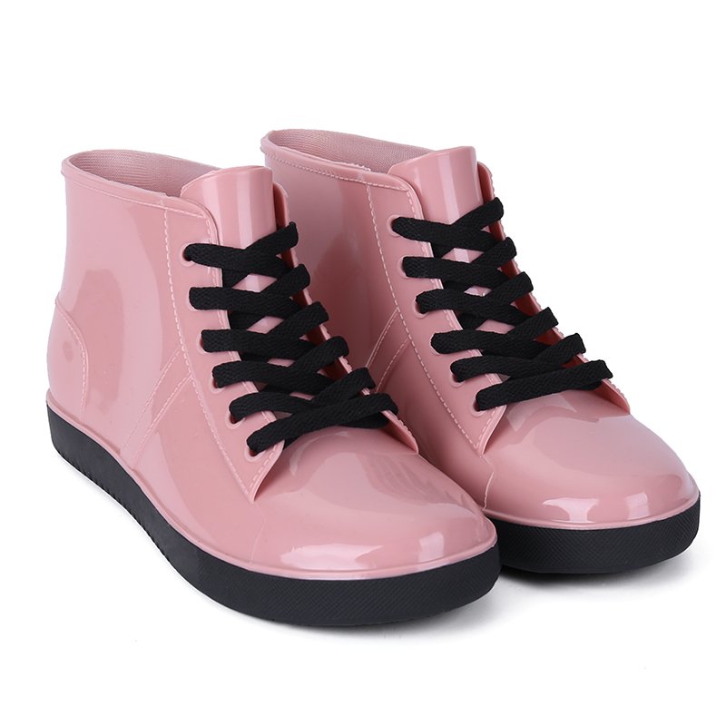 Low Price Wholesale Fashionable Transparent Ankle Rain Shoes PVC Ladies Plastic Boots for Rain