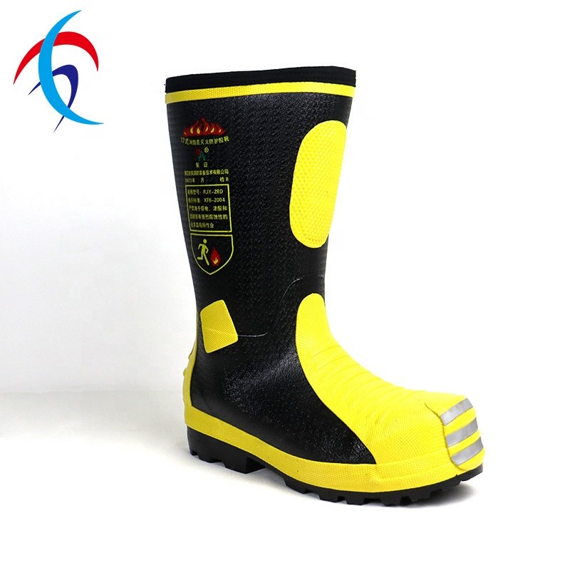 High Quality Lightweight Winter Fire Safety Rubber Firefighter Climbing Boots for Fire Fighting Rescue