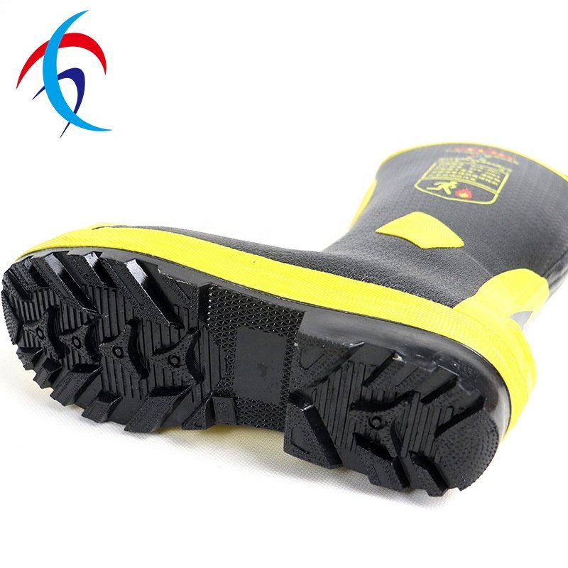 High Quality Lightweight Winter Fire Safety Rubber Firefighter Climbing Boots for Fire Fighting Rescue
