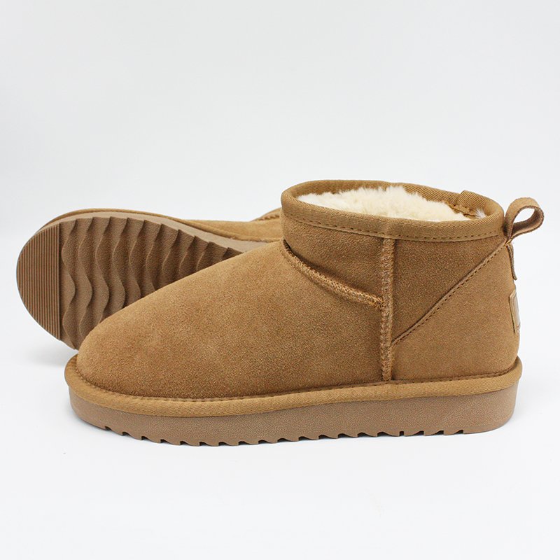 Wholesale Outdoor Adult Casual Custom Winter Soft Warm Sheepskin Women Ankle Snow Boots