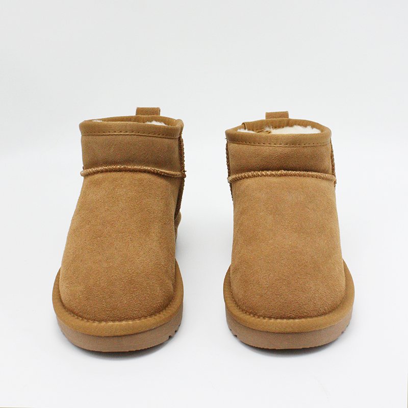 Wholesale Outdoor Adult Casual Custom Winter Soft Warm Sheepskin Women Ankle Snow Boots