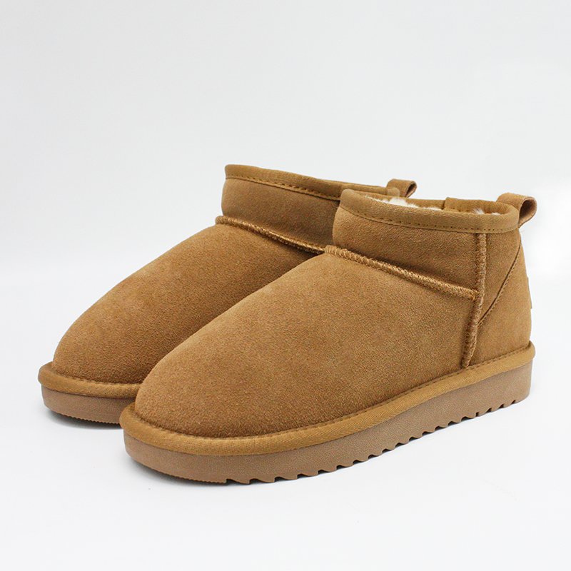 Wholesale Outdoor Adult Casual Custom Winter Soft Warm Sheepskin Women Ankle Snow Boots
