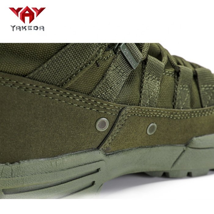 Yakeda Outdoor Training High Ankle Boots Men Tan Green Camo Hiking Gear Black Leather Suede Desert Tactical Boots Men