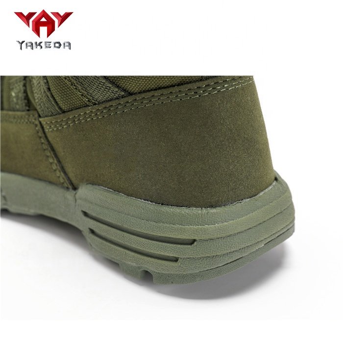 Yakeda Outdoor Training High Ankle Boots Men Tan Green Camo Hiking Gear Black Leather Suede Desert Tactical Boots Men