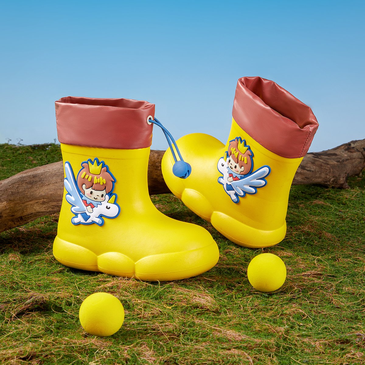 Cheerful Mario Children rain shoes Boys and girls rain boots outdoor waterproof lightweight non-slip rain shoes kindergarten