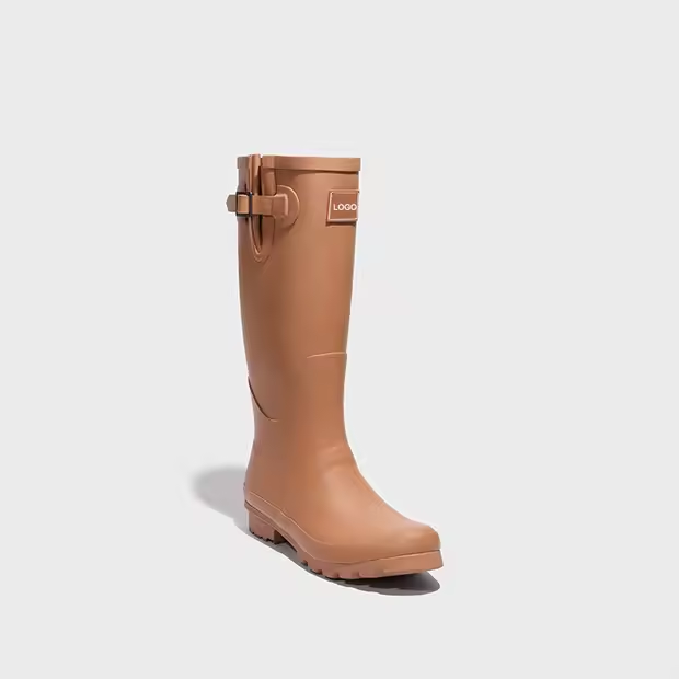 Custom Logo Fashion New Style Women Waterproof Natural Rubber Rain Boots