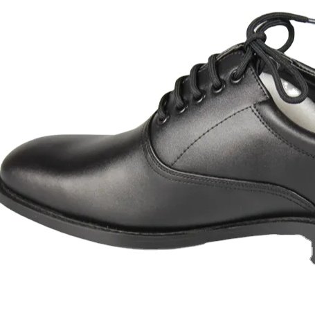 High quality footwear black officer men leather shoes Half Boot Black Genuine Leather