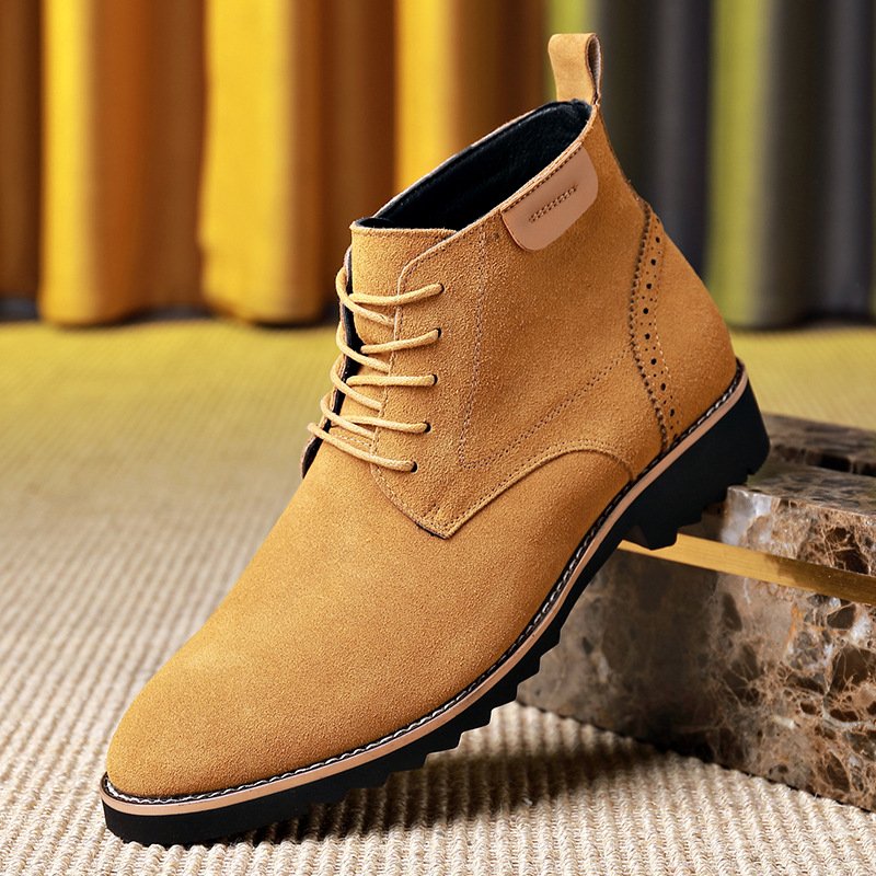 New Style Business Boots Formal Dress Office Men's Leisure Leather Casual Boot Shoes Botas Para Hombre