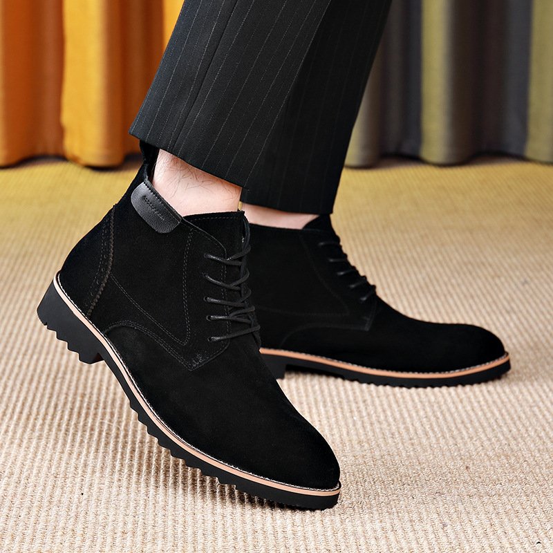 New Style Business Boots Formal Dress Office Men's Leisure Leather Casual Boot Shoes Botas Para Hombre