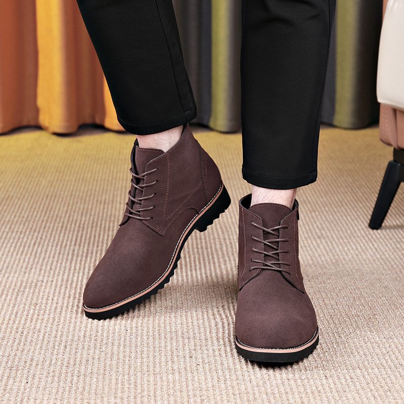 New Style Business Boots Formal Dress Office Men's Leisure Leather Casual Boot Shoes Botas Para Hombre