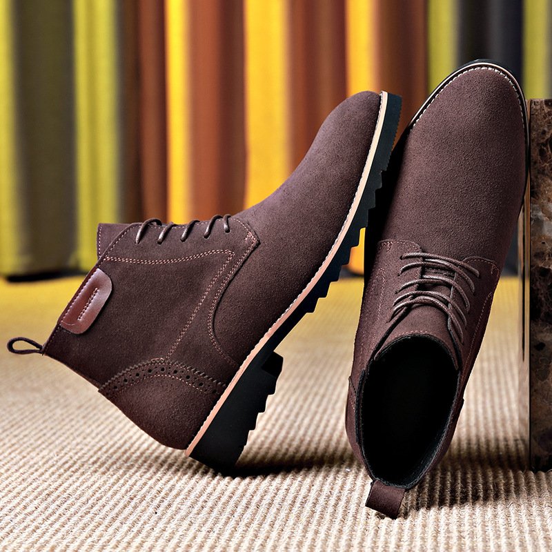 New Style Business Boots Formal Dress Office Men's Leisure Leather Casual Boot Shoes Botas Para Hombre
