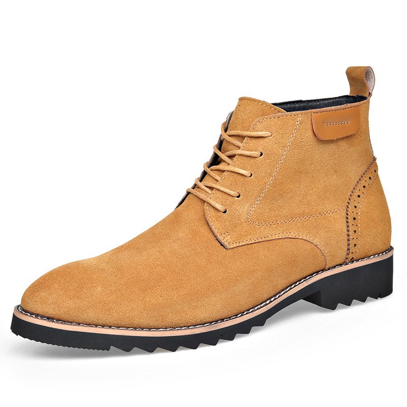 New Style Business Boots Formal Dress Office Men's Leisure Leather Casual Boot Shoes Botas Para Hombre