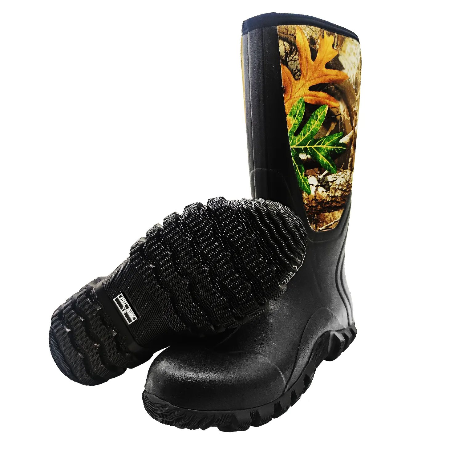 OEM/ODM Wholesale Waterproof Camouflage Boots Men Neoprene Wear-resistant Rubber Hunting Shoes boots for Men