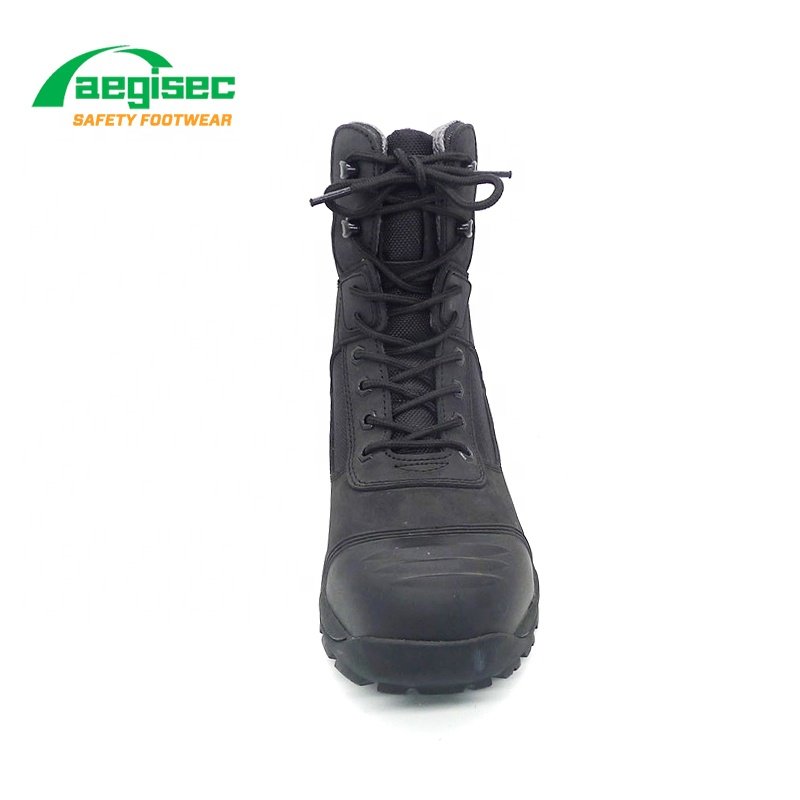 AEGISEC composite toe foot protection tactical boot black nubuck oil slip resistant penetration protection desert jungle boots