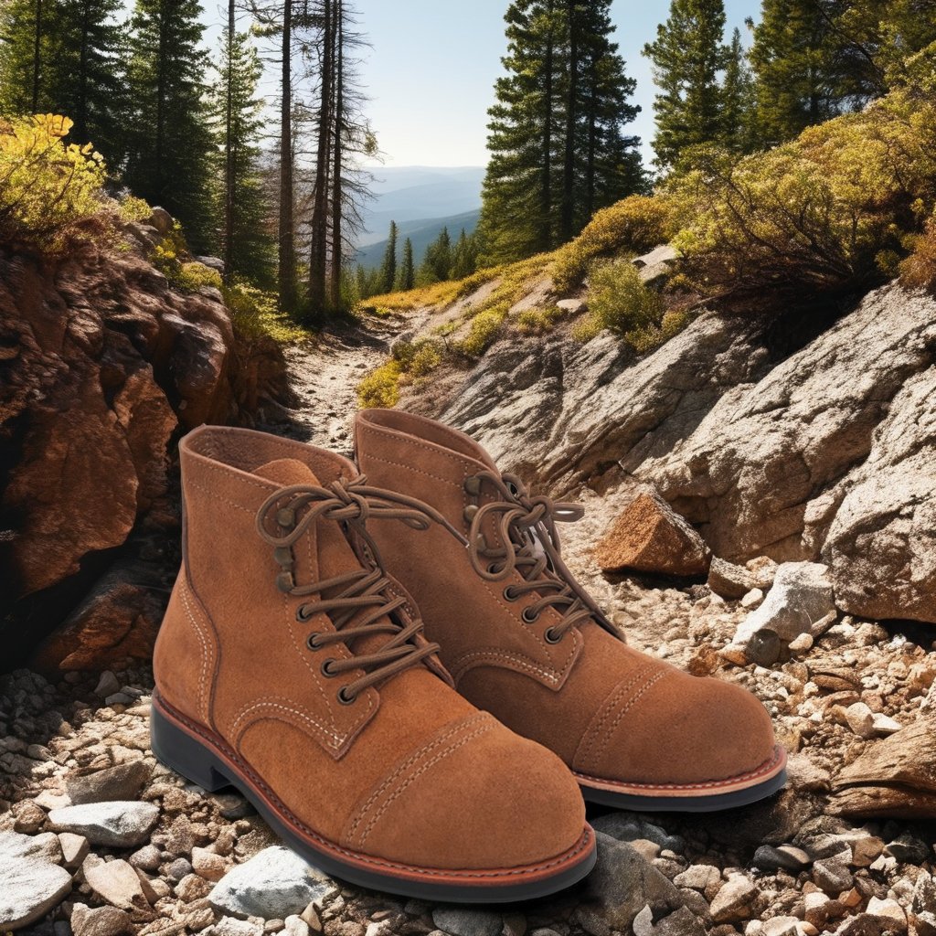 Goodyear Men's High Top Desert Work Boots Top Layer Suede Big Escape American Style Anti-Slip Summer Winter Spring ankle boots