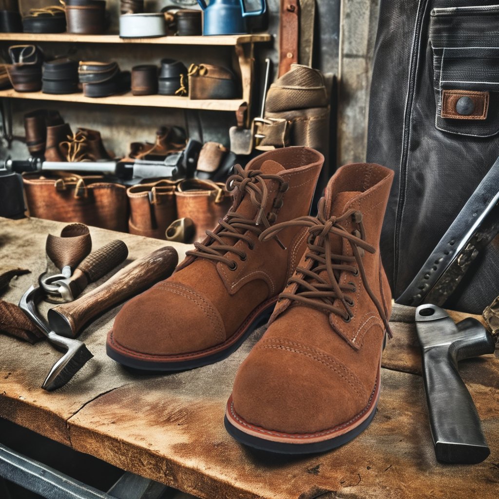 Goodyear Men's High Top Desert Work Boots Top Layer Suede Big Escape American Style Anti-Slip Summer Winter Spring ankle boots