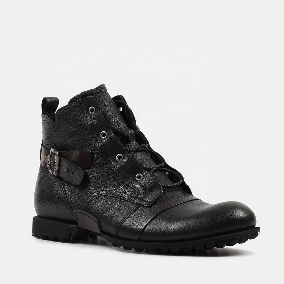 Men's Genuine Leather Black Boots