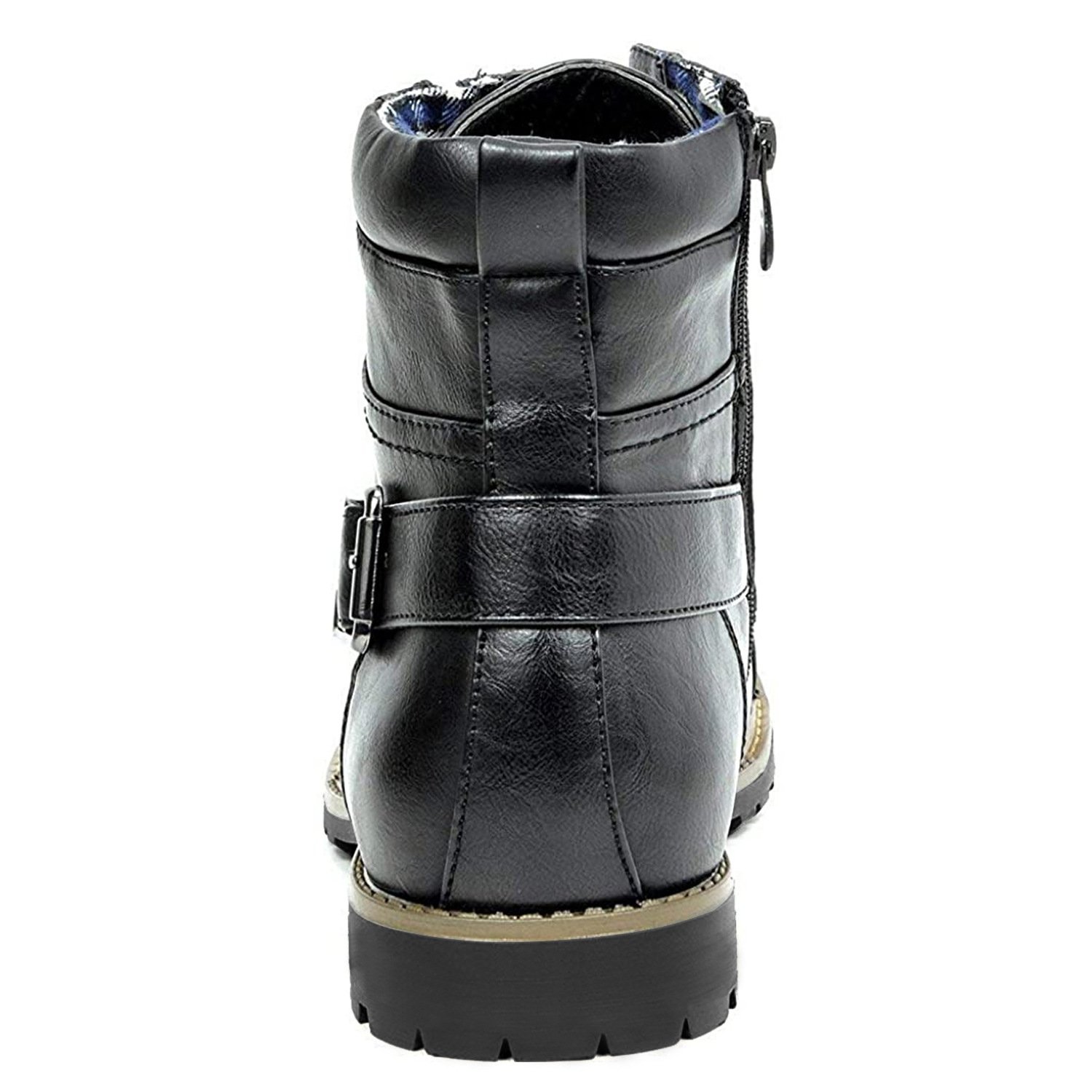 2024 British Style Fashion Men's PU Leather Zipper Wear Resistant Motorcycle Boot Dress Shoes Men Ankle Boots