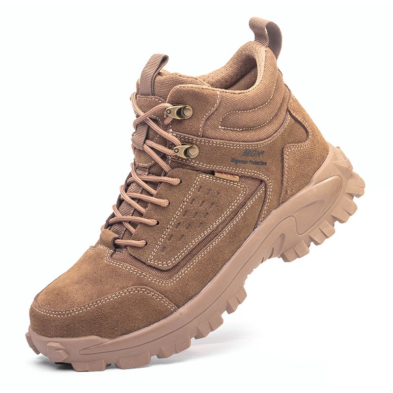 MGN Men's 2201 6" Lace To Toe Safety Working Boots With Wide Steel Toe And Kevlarr Plate for Electrician