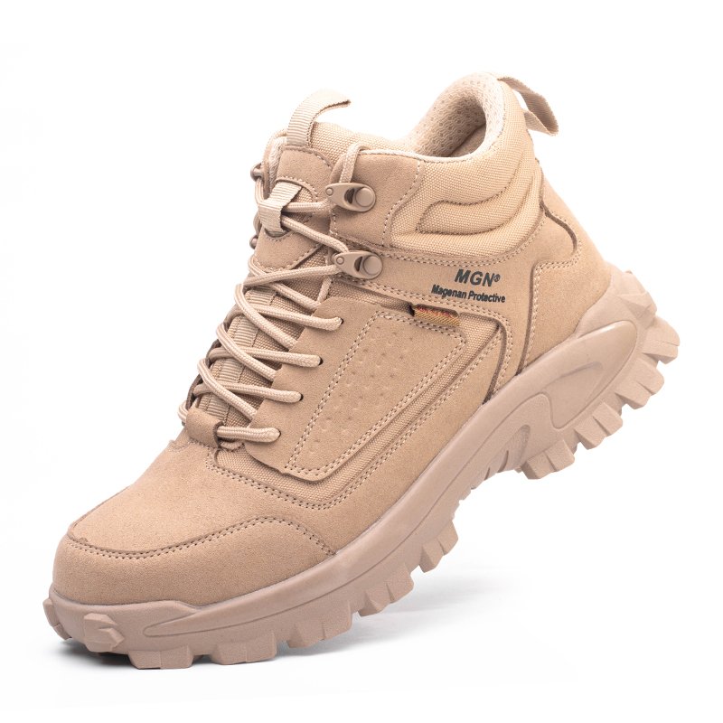 MGN Men's 2201 6" Lace To Toe Safety Working Boots With Wide Steel Toe And Kevlarr Plate for Electrician