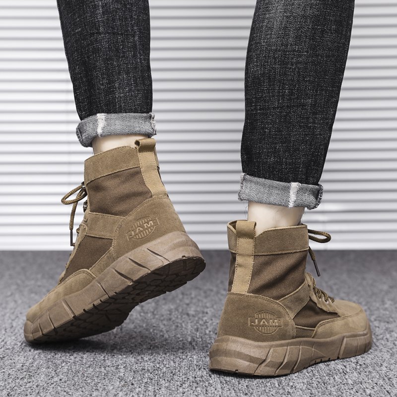 New Training Desert Tactics Mountaineering Shoes Summer Leather Tactical Short Outdoor Tactical Men's Breathable Combat Boots