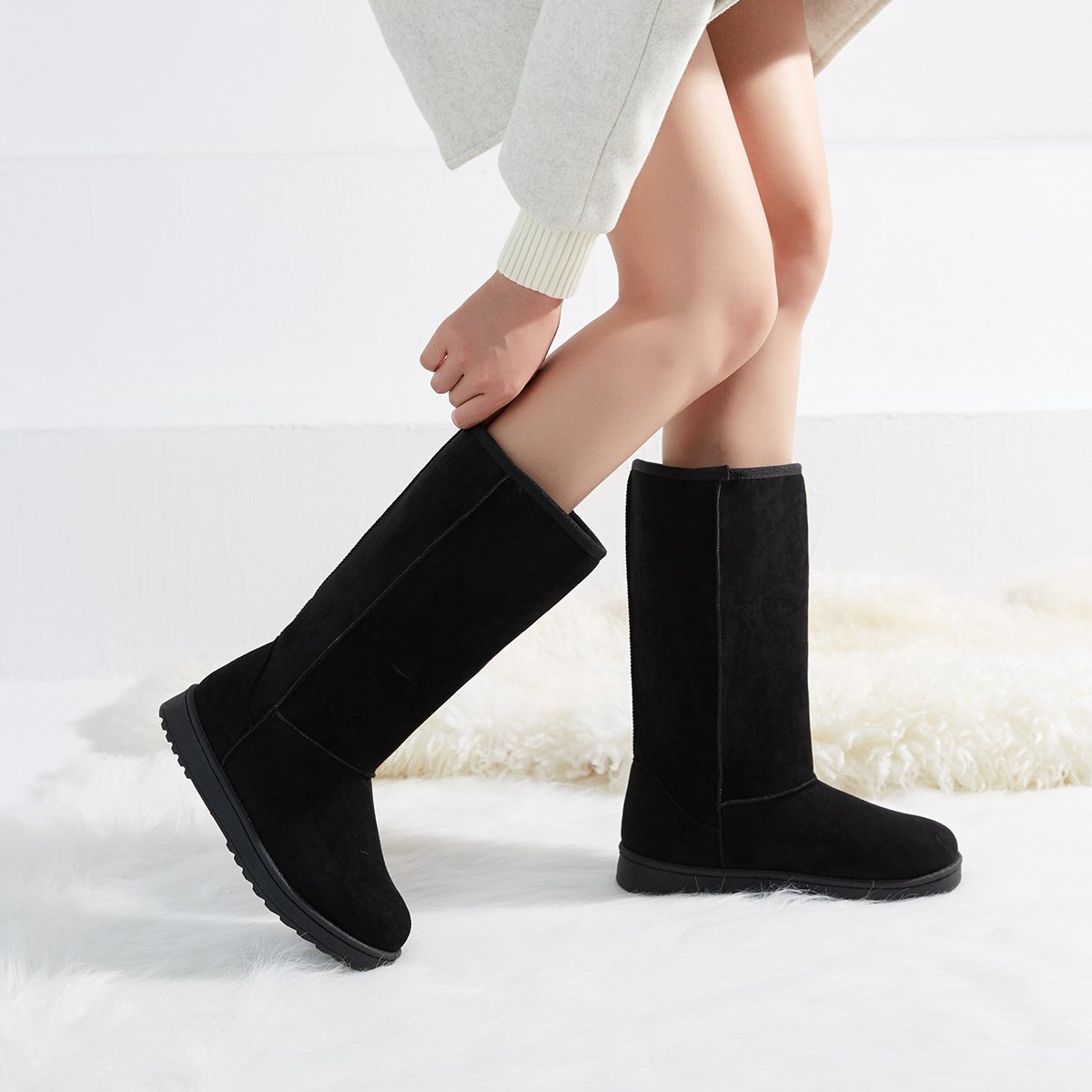 NR factory Fashion custom new women's snow boots Non-slip warm winter snow boots for women