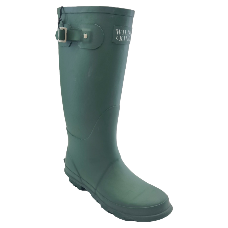 Pure Green Knee-high Rubber Boots for Women Waterproof Garden Shoes Anti-Slipping Rainboots Ladies Fishing Wellington Boots