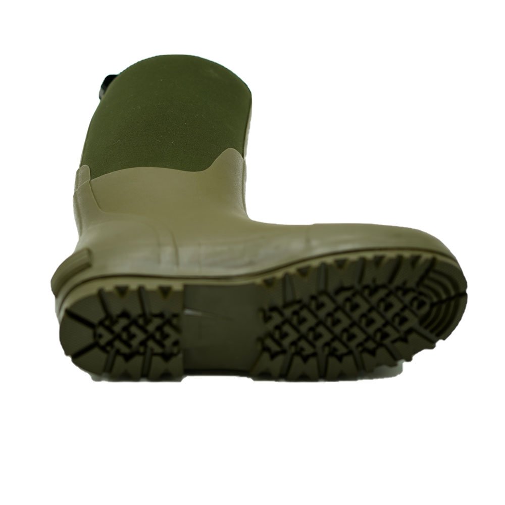Customized Mens Knee High Green Neoprene Rain Boots Rubber Farm Boots