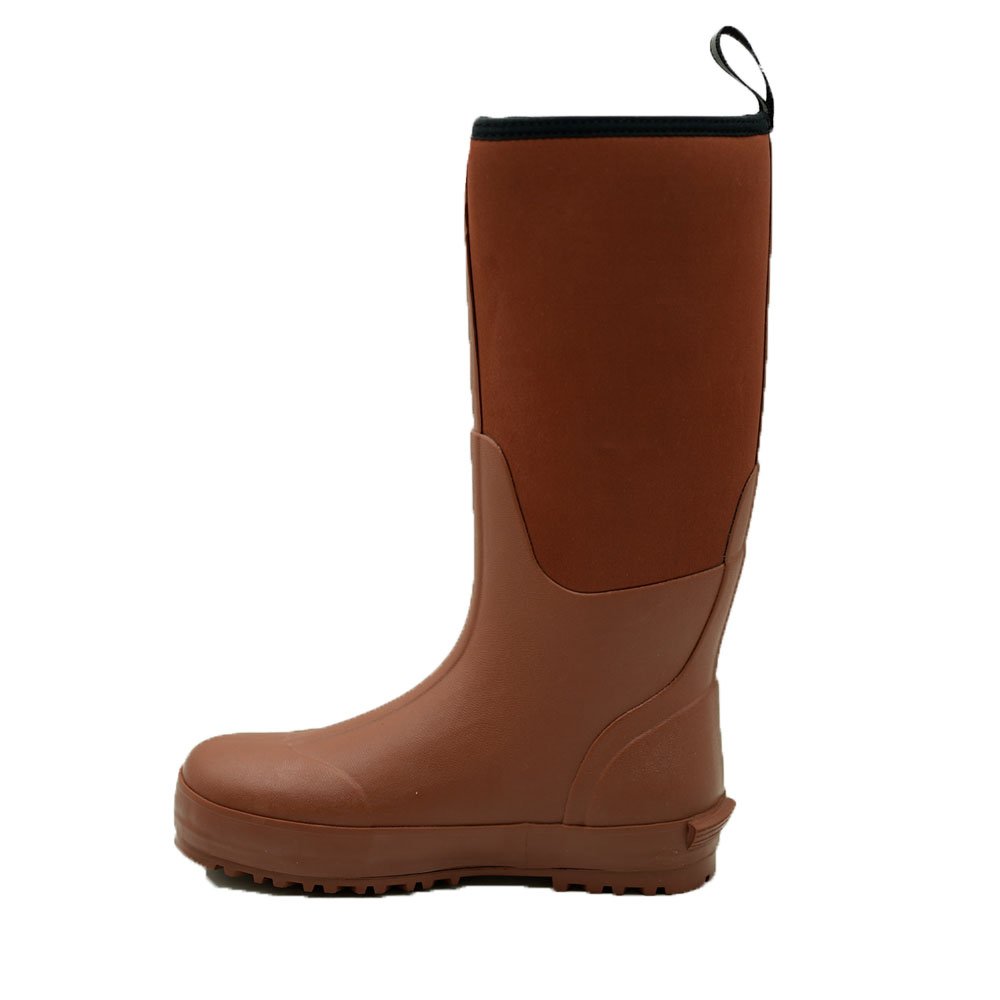 Customized Mens Knee High Green Neoprene Rain Boots Rubber Farm Boots