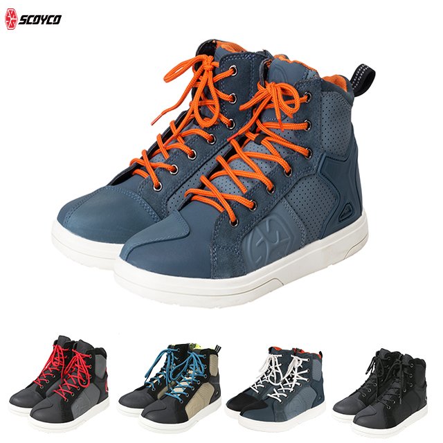 SCOYCO MT040 Man Leather Motorcycle Boots Motorcycle Boots Shoes Waterresistant Riding Boots Motorbike Men