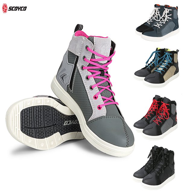 SCOYCO MT040 Man Leather Motorcycle Boots Motorcycle Boots Shoes Waterresistant Riding Boots Motorbike Men