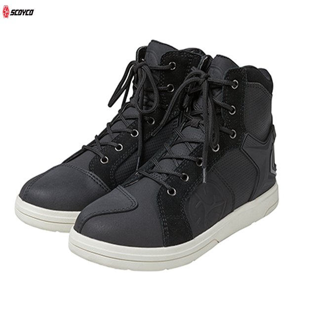 SCOYCO MT040 Man Leather Motorcycle Boots Motorcycle Boots Shoes Waterresistant Riding Boots Motorbike Men