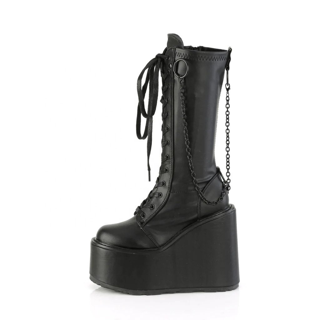 Demon Series New European And American Halloween Thick Soled Round Head Boots For Women