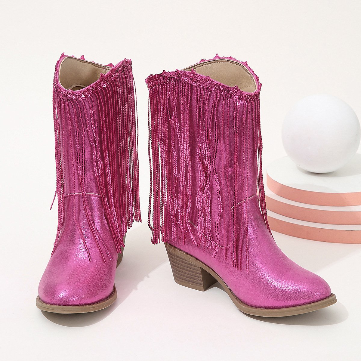 High Quality Autumn Winter Fashion Children Shoes Tassels Princess Girls Boots