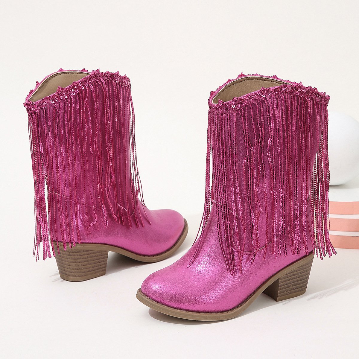 High Quality Autumn Winter Fashion Children Shoes Tassels Princess Girls Boots
