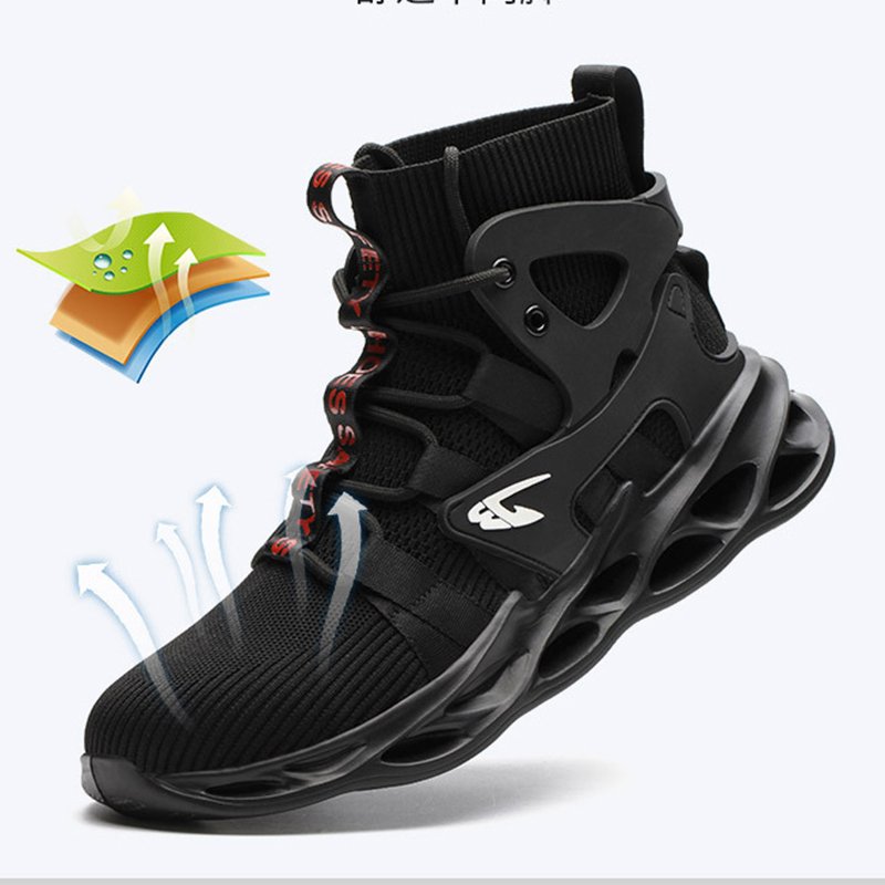 Breathable Men's Safety Work Boots Waterproof Non-slip EVA Men Women Steel toe Safety Shoes