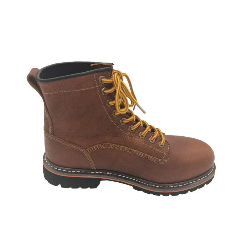 JDS Oil Wax Leather Panoply Fancy Steel Toe Rigger Bicap Safety Boot For Men