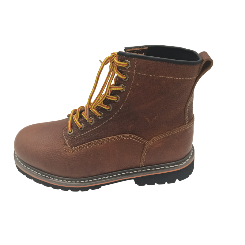 JDS Oil Wax Leather Panoply Fancy Steel Toe Rigger Bicap Safety Boot For Men