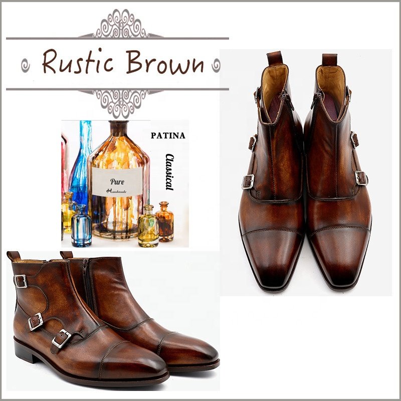 Handmade Goodyear Blake Welt Oxford Leather Boots Men High Quality Custom boots for man Luxury Business Buckles boots for men