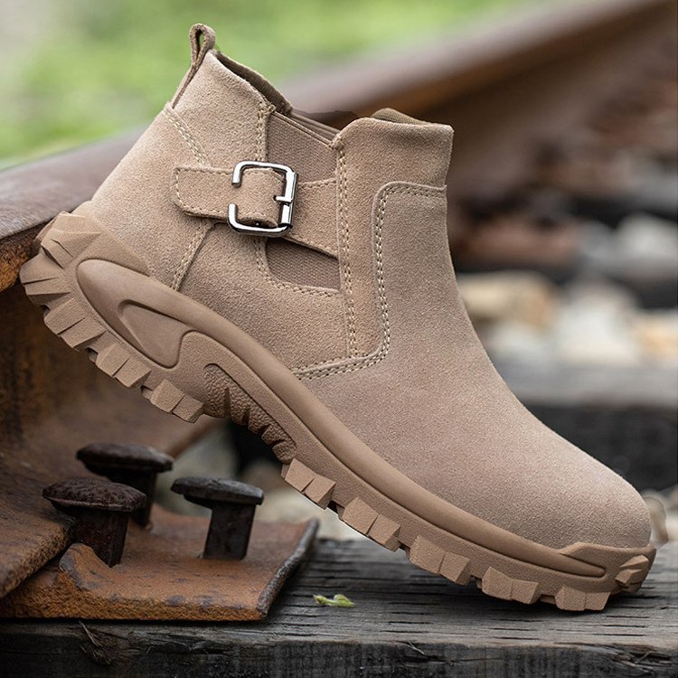 Hot Sale Water and Oil Resistant Industrial Low Top Female Soft Work Shoes Leather Boots Safety Shoes for Men