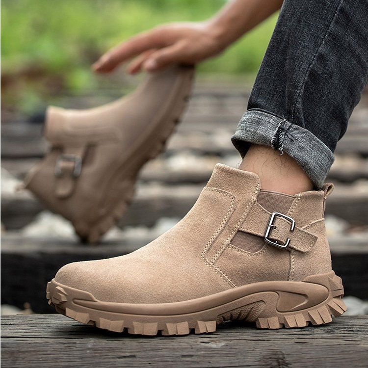 Hot Sale Water and Oil Resistant Industrial Low Top Female Soft Work Shoes Leather Boots Safety Shoes for Men