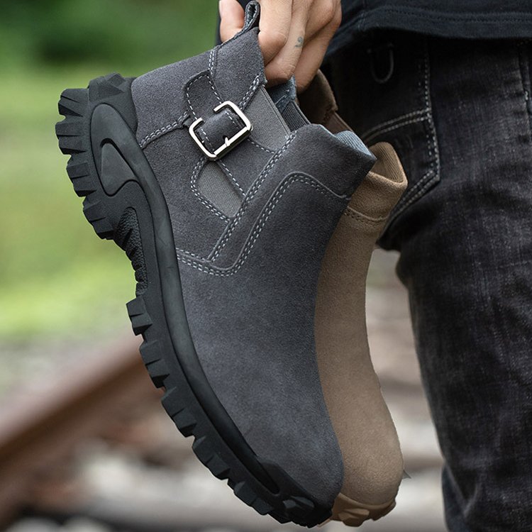 Hot Sale Water and Oil Resistant Industrial Low Top Female Soft Work Shoes Leather Boots Safety Shoes for Men