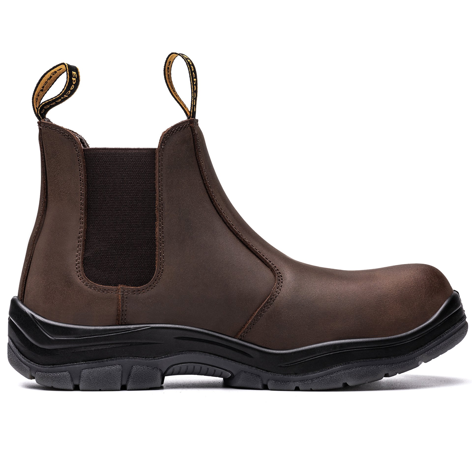Toe Safety Shoes Construction Man Cat for Mens Work Boots Light Weight Top Sales Cow Leather Sole Steel Oil Slip Resistant PU