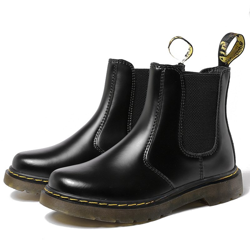 Promotion PU Fashion Boots For Men GENUINE LEATHER Boots For Men Originally TPR Black Leather Dmartens Boots For Men