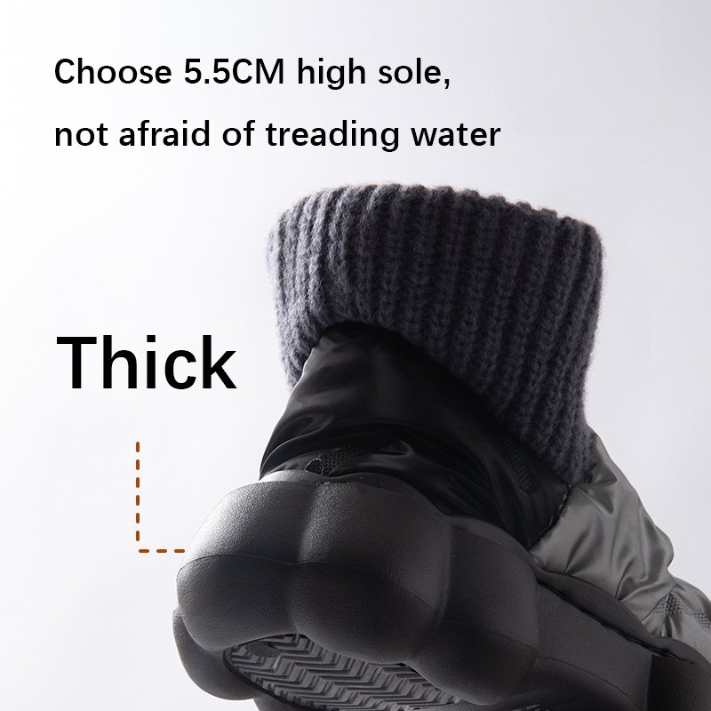 Winter outdoor fashion waterproof ankle boots shoes plush warm snowshoes fluffy warm snow boots for ladies for cold weather