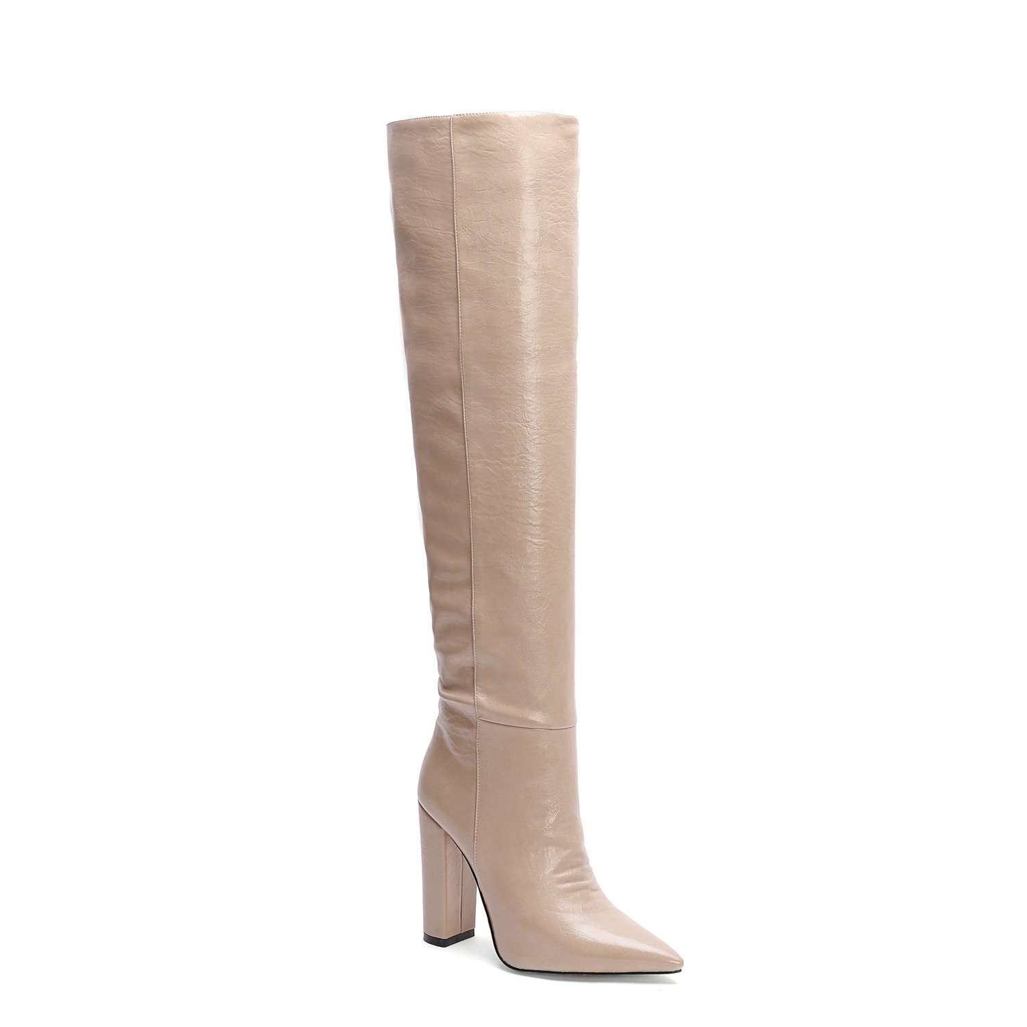Horse Skin Women Rubber Ladies Knee High Women Boots Print Wholesale New Design Fashion Pure Color PU Winter Boots for Women