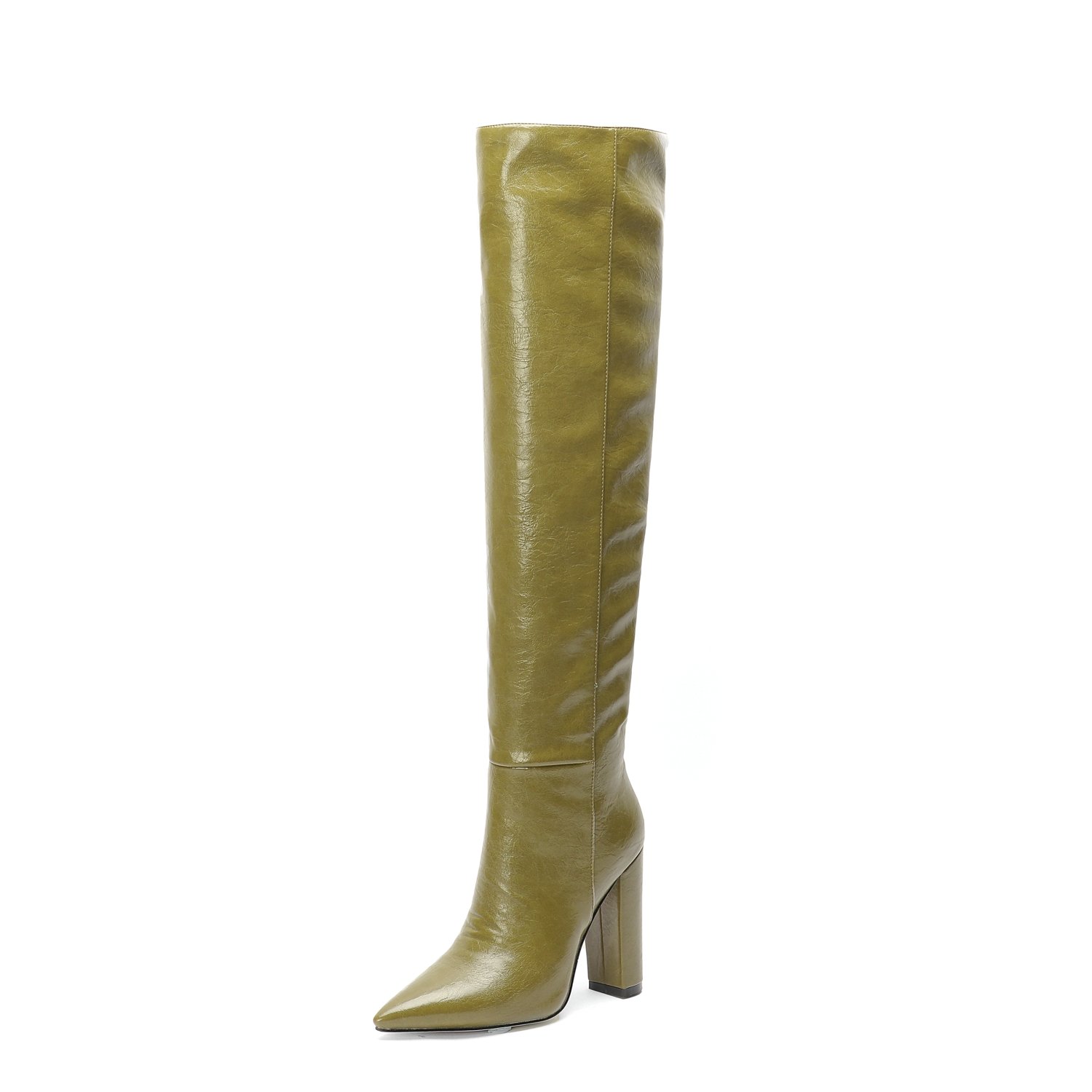 Horse Skin Women Rubber Ladies Knee High Women Boots Print Wholesale New Design Fashion Pure Color PU Winter Boots for Women