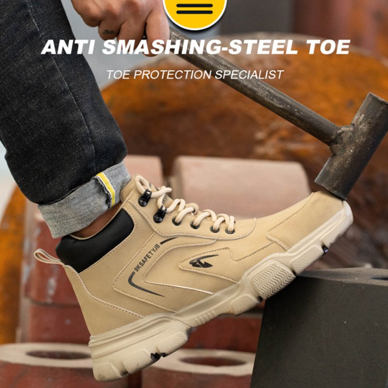 DianSen Water Resistant Work Non slip Boots Mens Womens Safety Shoes Steel Toe Construction Work Shoes Lightweight Sneakers Soft