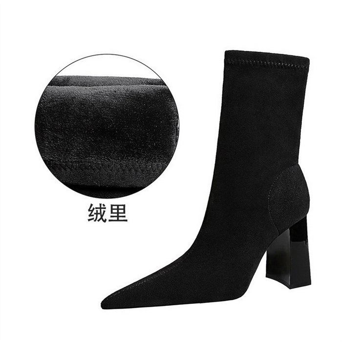 women's shoes short tube women's boots with high heel sexy nightclub pointed boots