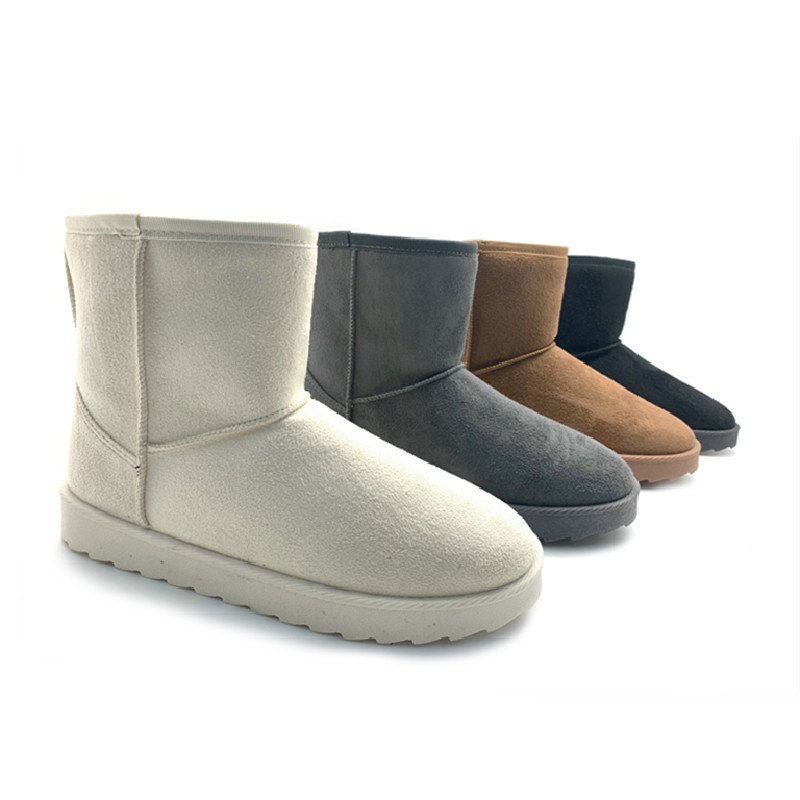 Women Winter Classics Anti-slip Fur Lined Warm Soft Comfy Outdoor Flats Snow Boots Ankle Boots